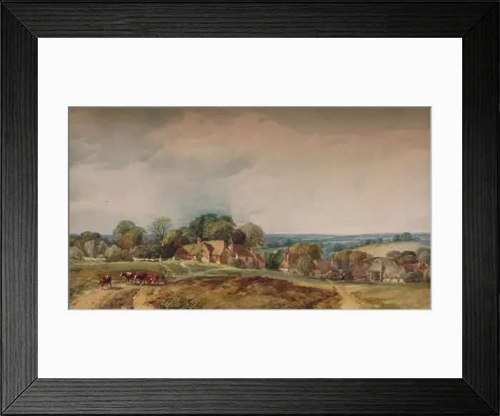 Framed Print : A Kentish View, c1845. Artist: Henry Jutsum Framed Print : A Kentish View, c1845. Artist: Henry Jutsum