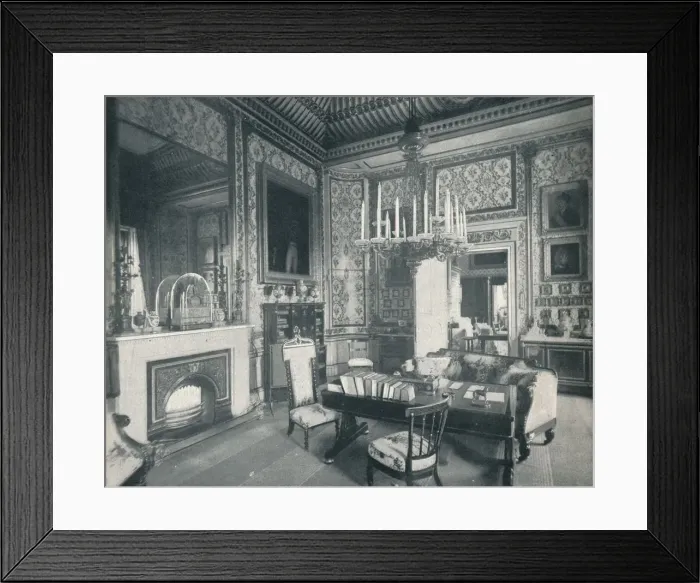 Framed Print : The Prince Consorts Writing Room at Buckingham Palace, c1899, (1901). Artist: HN King Framed Print : The Prince Consorts Writing Room at Buckingham Palace, c1899, (1901). Artist: HN King