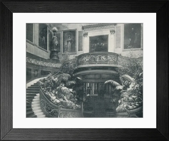 Framed Print : The Grand Staircase at Buckingham Palace, c1899, (1901). Artist: HN King Framed Print : The Grand Staircase at Buckingham Palace, c1899, (1901). Artist: HN King