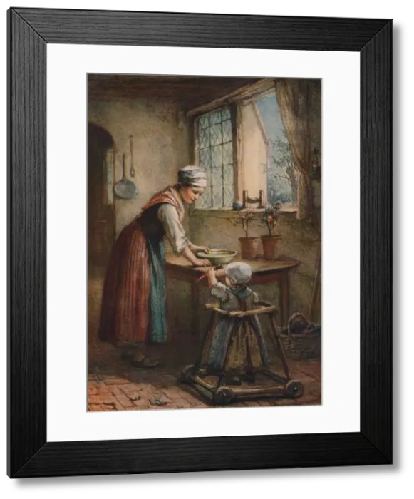 Framed Print : The Young Mother, c1887. Artist: Hugh Carter Framed Print : The Young Mother, c1887. Artist: Hugh Carter