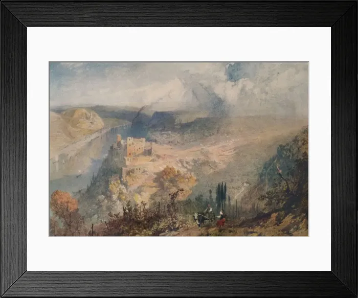 Framed Print : On the Rhine, 1852. Artist: James Baker Pyne Framed Print : On the Rhine, 1852. Artist: James Baker Pyne