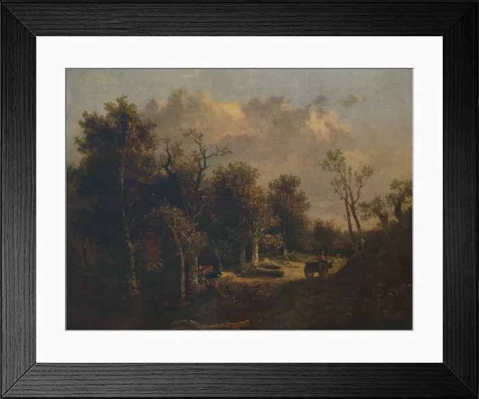Framed Print : The Edge of the Forest, with Farm Cart and Cattle, c1811. Artist: John Crome Framed Print : The Edge of the Forest, with Farm Cart and Cattle, c1811. Artist: John Crome
