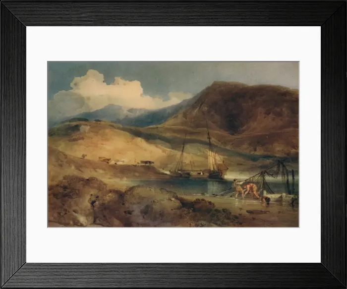 Framed Print : Cader Idris, from Barmouth Sands, c1833. Artist: John Sell Cotman Framed Print : Cader Idris, from Barmouth Sands, c1833. Artist: John Sell Cotman