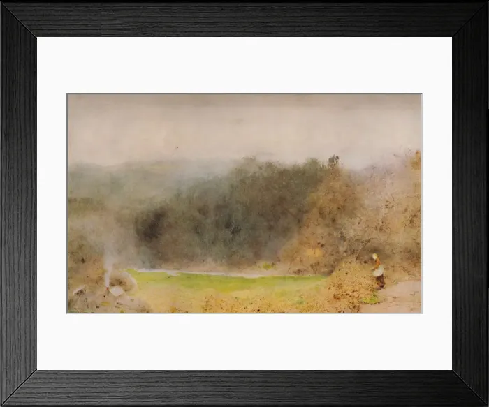 Framed Print : The Gamekeepers Cottage, Somerset, 1904. Artist: John William North Framed Print : The Gamekeepers Cottage, Somerset, 1904. Artist: John William North