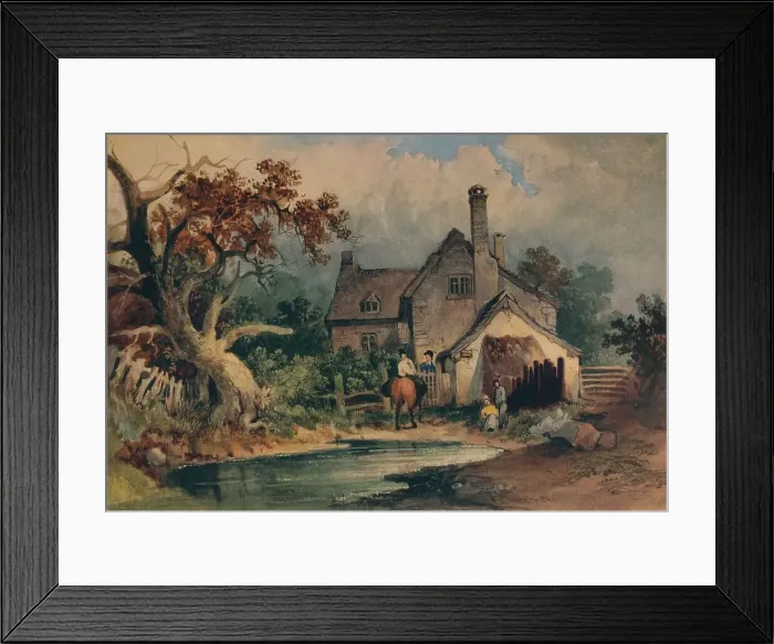 Framed Print : A Cottage, c1852. Artist: Joseph William Allen Framed Print : A Cottage, c1852. Artist: Joseph William Allen