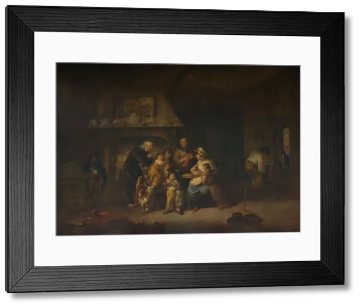 Framed Print : A Married Sailors Return, c1800. Artist: Julius Caesar Ibbetson Framed Print : A Married Sailors Return, c1800. Artist: Julius Caesar Ibbetson