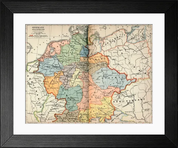 Framed Print : Germany about the Year 1000, c1906, (1907). Artist: Karl Wolf Framed Print : Germany about the Year 1000, c1906, (1907). Artist: Karl Wolf