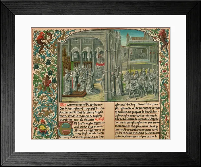 Framed Print : The Coronation of Henry IV. Of England, c1399, (1907). Artist: M Pfauth Framed Print : The Coronation of Henry IV. Of England, c1399, (1907). Artist: M Pfauth