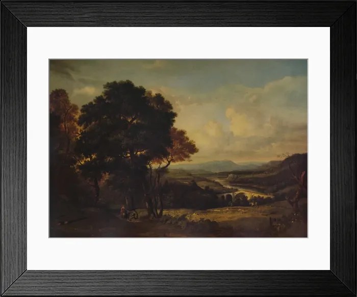 Framed Print : The Valley of the Tweed, c1803. Artist: Patrick Nasmyth Framed Print : The Valley of the Tweed, c1803. Artist: Patrick Nasmyth