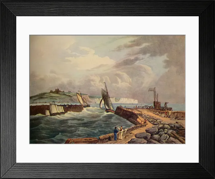 Framed Print : Cutter Entering Dover Harbour, 1819. Artist: Robert Havell Framed Print : Cutter Entering Dover Harbour, 1819. Artist: Robert Havell