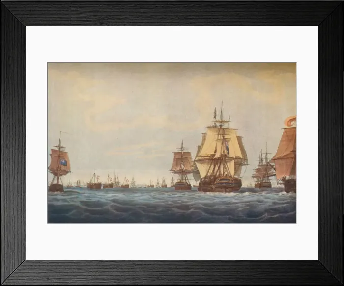 Framed Print : Battle of Copenhagen 1801. British Fleet Approaching, 1801. Artists: Robert Pollard, JG Wells Framed Print : Battle of Copenhagen 1801. British Fleet Approaching, 1801. Artists: Robert Pollard, JG Wells