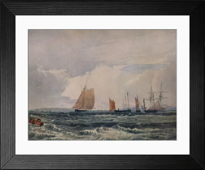 Framed Print : Off Plymouth, c1827. Artist: Samuel Prout Framed Print : Off Plymouth, c1827. Artist: Samuel Prout