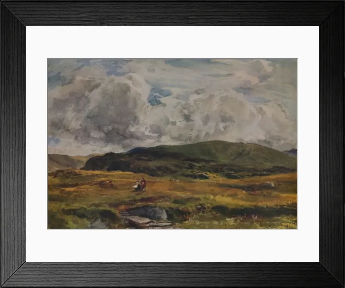 Framed Print : A Path over the Fields, 1881. Artist: Thomas Collier Framed Print : A Path over the Fields, 1881. Artist: Thomas Collier