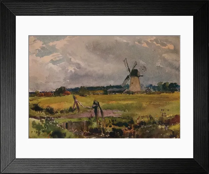 Framed Print : The Windmill, c1890. Artist: Thomas Collier Framed Print : The Windmill, c1890. Artist: Thomas Collier