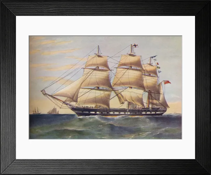 Framed Print : Clipper Ship, Sussex, c1853. Artist: Thomas Goldsworth Dutton Framed Print : Clipper Ship, Sussex, c1853. Artist: Thomas Goldsworth Dutton