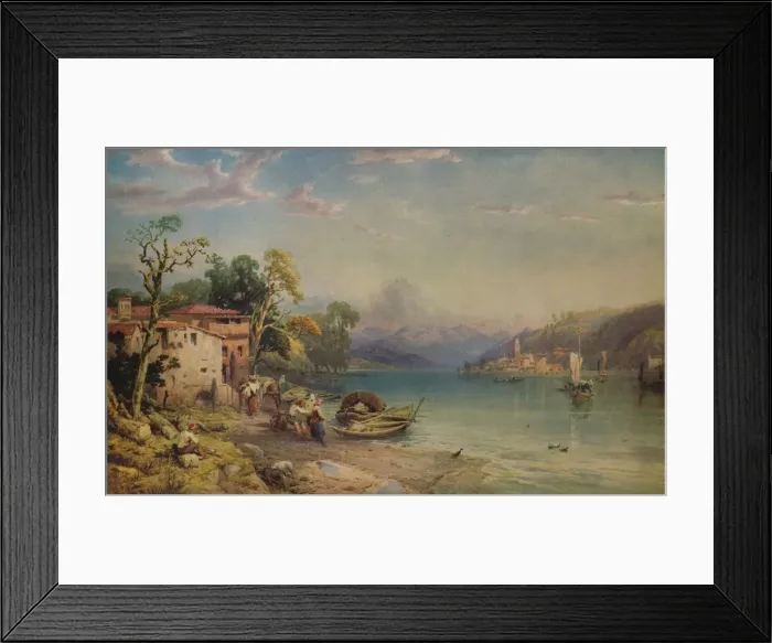 Framed Print : Looking towards Bellagio, c1845. Artist: Thomas Miles Richardson II Framed Print : Looking towards Bellagio, c1845. Artist: Thomas Miles Richardson II