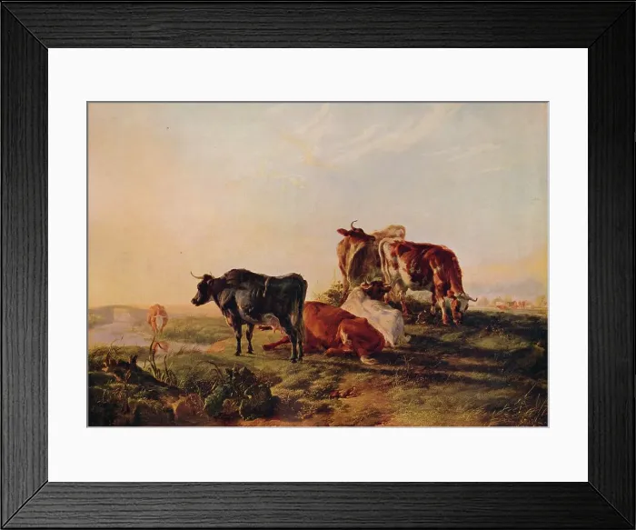 Framed Print : Canterbury Meadows, c1879. Artist: Thomas Sidney Cooper Framed Print : Canterbury Meadows, c1879. Artist: Thomas Sidney Cooper