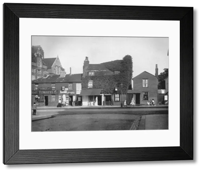 Framed Print : Old Cottages in Merton Road, Tooting, c1890, (1912) Framed Print : Old Cottages in Merton Road, Tooting, c1890, (1912)