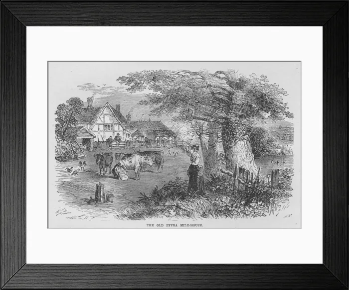Framed Print : The Old Effra Milk House, c1880, (1912) Framed Print : The Old Effra Milk House, c1880, (1912)