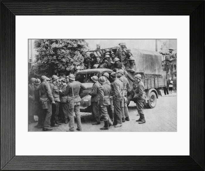 Framed Print : Allies Go To Belgiums Aid, 1940, (1940) Framed Print : Allies Go To Belgiums Aid, 1940, (1940)