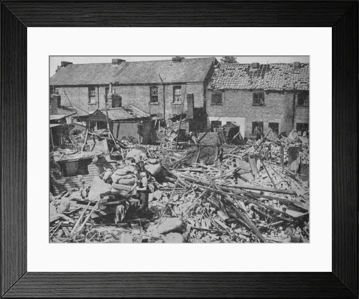 Framed Print : Work of the bombers and their destruction, 1940, (1940) Framed Print : Work of the bombers and their destruction, 1940, (1940)