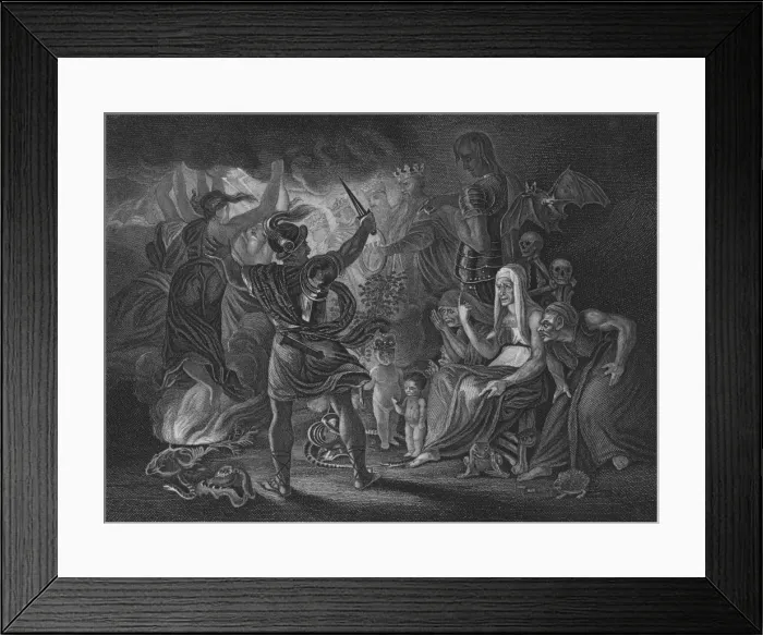 Framed Print : Act IV Scene i from Macbeth, c19th century Framed Print : Act IV Scene i from Macbeth, c19th century
