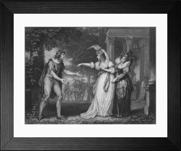 Framed Print : Act I Scene ii from As You Like It, c19th century Framed Print : Act I Scene ii from As You Like It, c19th century