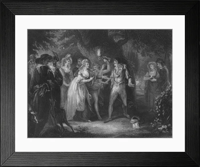 Framed Print : Act V Scene iv from As You Like It, c19th century Framed Print : Act V Scene iv from As You Like It, c19th century