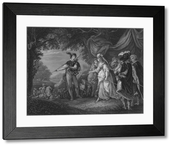 Framed Print : Act IV Scene i from Loves Labour Lost, c19th century Framed Print : Act IV Scene i from Loves Labour Lost, c19th century