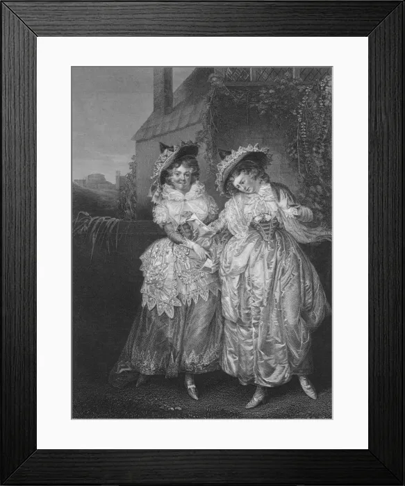 Framed Print : Act II Scene i from The Merry Wives of Windsor, c19th century Framed Print : Act II Scene i from The Merry Wives of Windsor, c19th century
