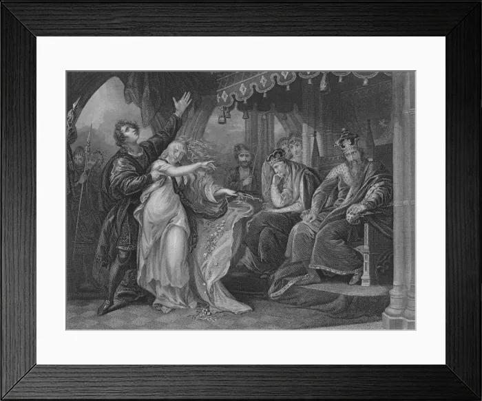 Framed Print : Act IV Scene v from Hamlet, c19th century Framed Print : Act IV Scene v from Hamlet, c19th century