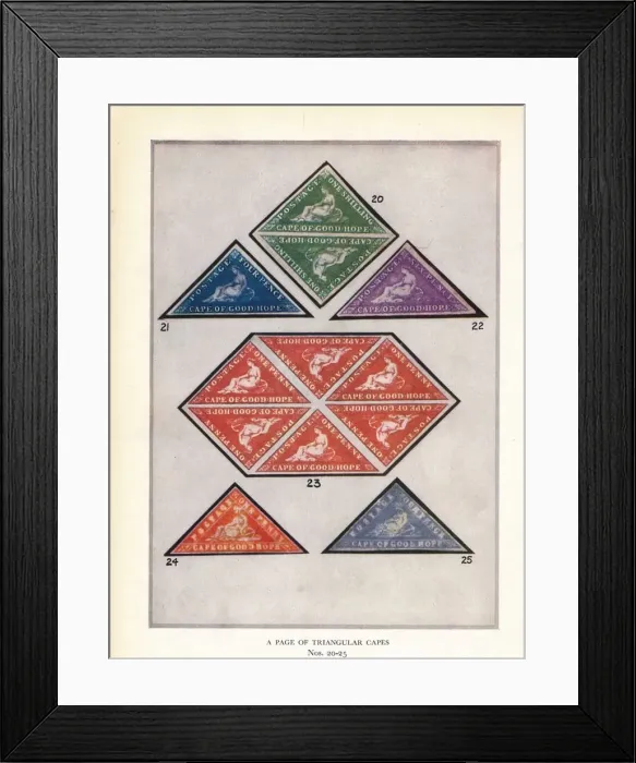 Framed Print : A Page of Triangular Capes Nos. 20-25, c1943, (1944) Framed Print : A Page of Triangular Capes Nos. 20-25, c1943, (1944)
