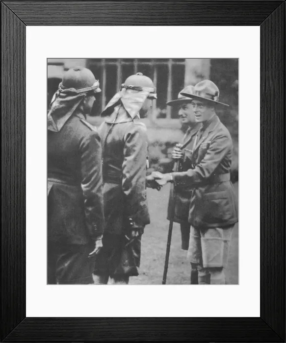 Framed Print : Scouts welcomed by the Prince of Wales at the jamboree at Arrowe Park, Birkenhead, 1929 (1936) Framed Print : Scouts welcomed by the Prince of Wales at the jamboree at Arrowe Park, Birkenhead, 1929 (1936)