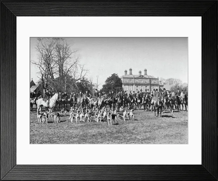 Framed Print : The Albrighton Hounds: A Meet at Stretton, c1903, (1903) Framed Print : The Albrighton Hounds: A Meet at Stretton, c1903, (1903)