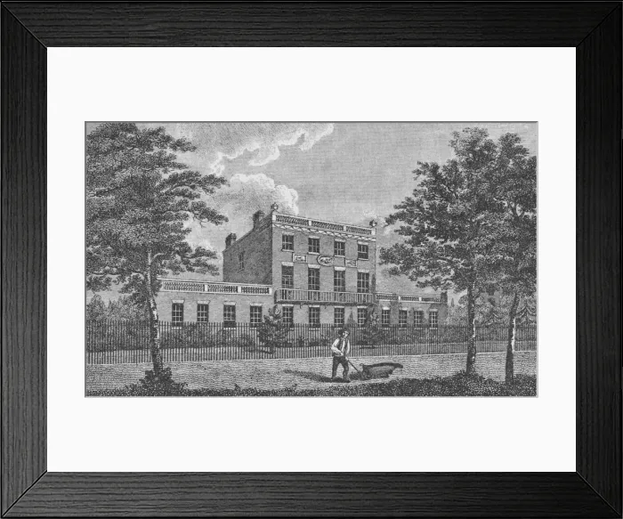 Framed Print : Dr. Lettsoms House, Camberwell, c1805, (1912). Artists: Unknown, George Samuel Elgood Framed Print : Dr. Lettsoms House, Camberwell, c1805, (1912). Artists: Unknown, George Samuel Elgood