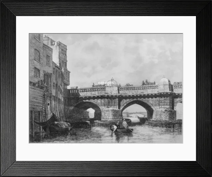 Framed Print : The Southwark End of Old London Bridge, 1831, (1912). Artists: Unknown, Edward William Cooke Framed Print : The Southwark End of Old London Bridge, 1831, (1912). Artists: Unknown, Edward William Cooke