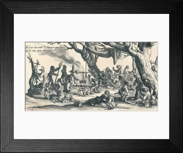 Framed Print : An Encampment of the First Gipsies in Central Europe, c1604, (1907). Artists: Unknown, Jacques Callot Framed Print : An Encampment of the First Gipsies in Central Europe, c1604, (1907). Artists: Unknown, Jacques Callot