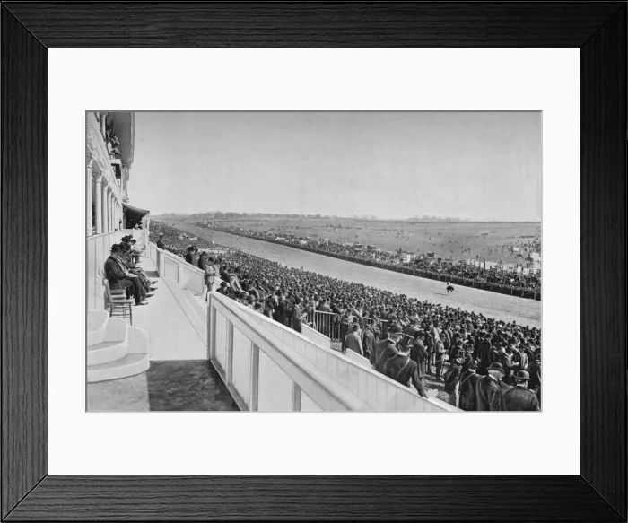 Framed Print : The Derby: View Down The Course, c1903, (1903). Artist: WA Rouch Framed Print : The Derby: View Down The Course, c1903, (1903). Artist: WA Rouch