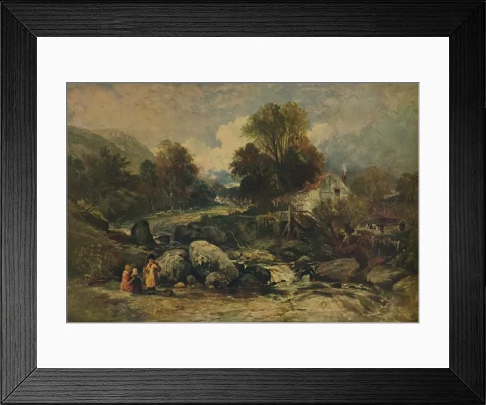 Framed Print : Dol-y-Garrog Mill near Llanrwst, Caernarvonshire, c1844. Artist: William James Muller Framed Print : Dol-y-Garrog Mill near Llanrwst, Caernarvonshire, c1844. Artist: William James Muller