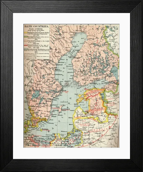 Framed Print : Baltic Countries, c1907, (1907) Framed Print : Baltic Countries, c1907, (1907)