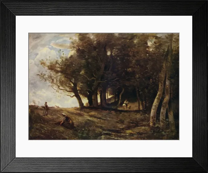 Framed Print : The Wood Gatherers, c1843. Artist: Jean-Baptiste-Camille Corot Framed Print : The Wood Gatherers, c1843. Artist: Jean-Baptiste-Camille Corot