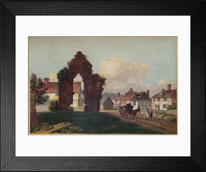 Framed Print : Remains of an Ancient Chapel, Milkhouse Street, Near Cranbrook, Kent, 1813. Artist: Frederick Wilton Litchfield Stockdale