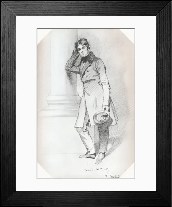 Framed Print : Portrait of Thomas Carlyle, historian and philosopher, c1830. Artist: Daniel Maclise Framed Print : Portrait of Thomas Carlyle, historian and philosopher, c1830. Artist: Daniel Maclise