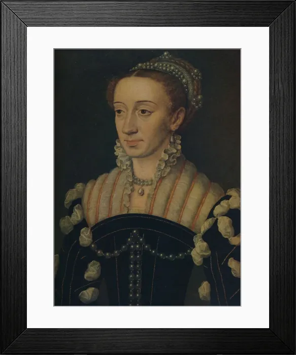Framed Print : Margaret of Navarre, c1563. Artist: Jean Clouet Framed Print : Margaret of Navarre, c1563. Artist: Jean Clouet
