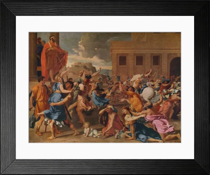 Framed Print : The Abduction of the Sabine Women, c1633. Artist: Nicolas Poussin Framed Print : The Abduction of the Sabine Women, c1633. Artist: Nicolas Poussin