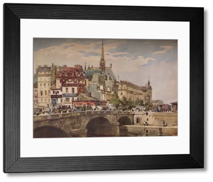 Framed Print : Paris from the Pont St Michel, c1846. Artist: Charles Claude Pyne Framed Print : Paris from the Pont St Michel, c1846. Artist: Charles Claude Pyne