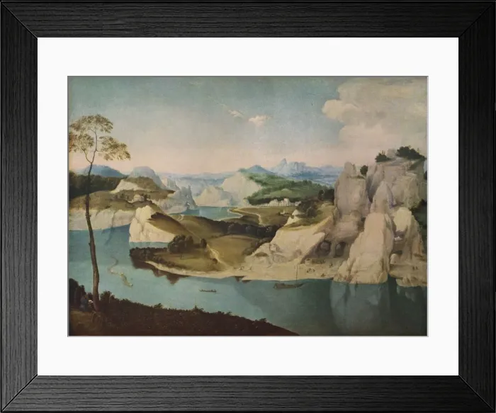 Framed Print : Landscape: a River among Mountains, c1600 Framed Print : Landscape: a River among Mountains, c1600