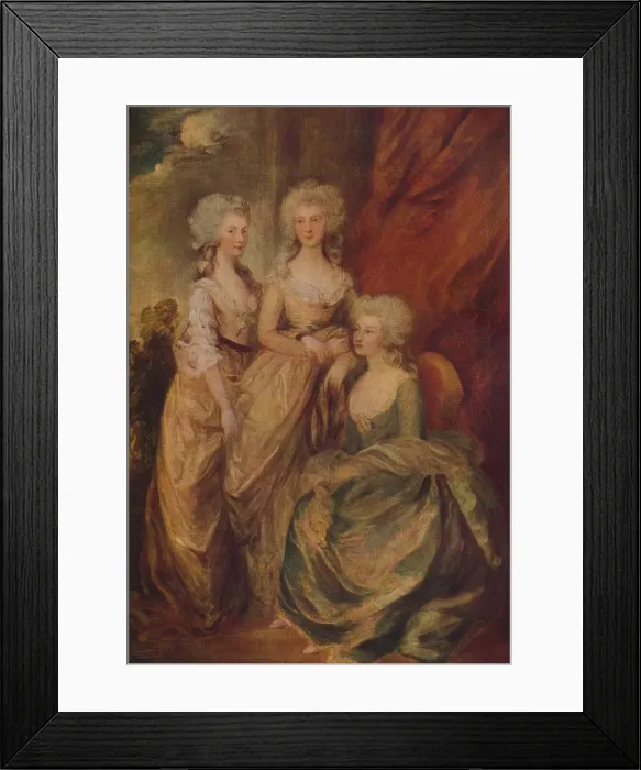 Framed Print : The Three Eldest Princesses: Charlotte, Princess Royal, Augusta and Elizabeth, c1783. Artist: Thomas Gainsborough Framed Print : The Three Eldest Princesses: Charlotte, Princess Royal, Augusta and Elizabeth, c1783. Artist: Thomas Gainsborough