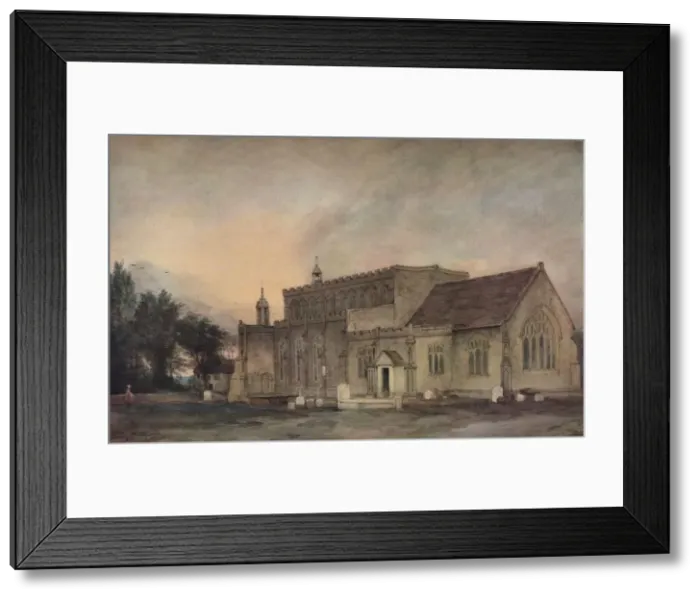 Framed Print : East Bergholt Church from the South-East, 1811. Artist: John Constable Framed Print : East Bergholt Church from the South-East, 1811. Artist: John Constable