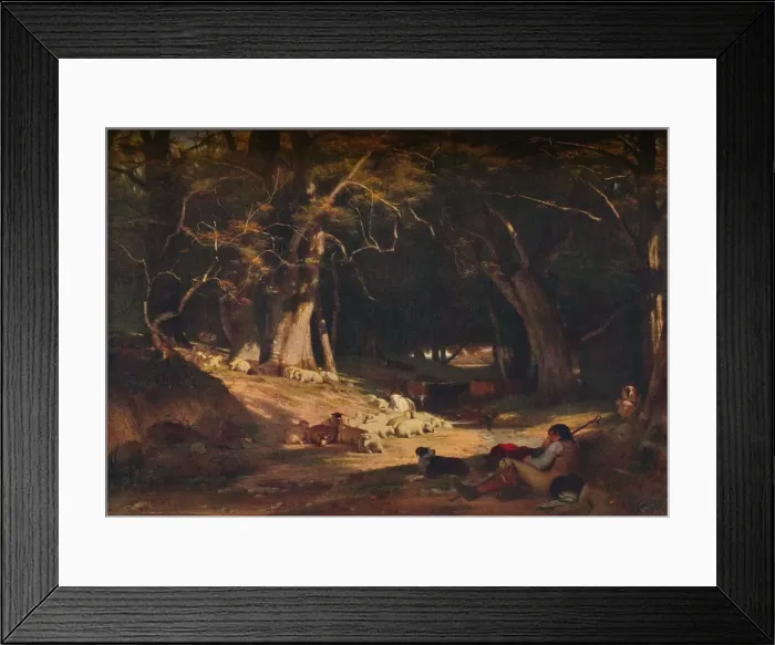 Framed Print : The Mid Day Retreat, c1845. Artist: William Frederick Witherington Framed Print : The Mid Day Retreat, c1845. Artist: William Frederick Witherington